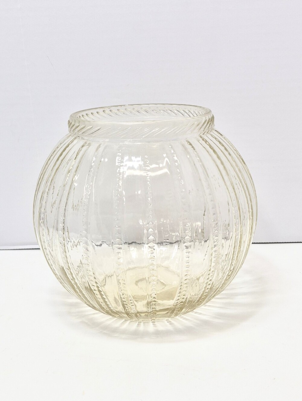 Antique Hossier Glass Cabinet Canister  jar zipper pattern